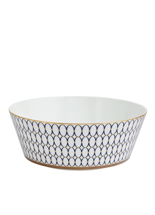 Wedgwood Renaissance Gold saladeschaal 25 cm - detail 5 donkerblauw
