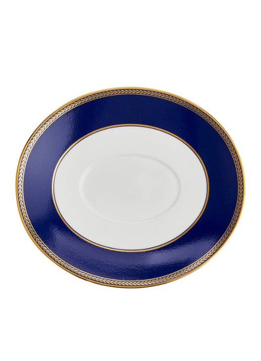 Wedgwood Renaissance Gold serveerschaal 21 cm - detail 3 royalblauw