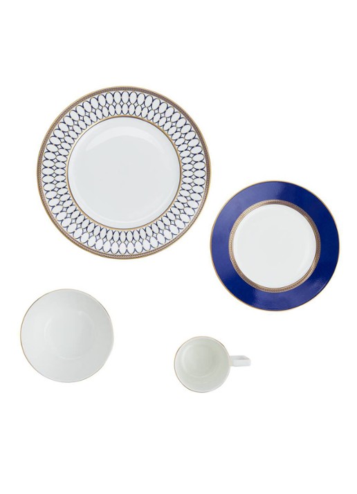 Wedgwood Renaissance Gold serviesset 4-delig - achterkant 5 gebroken wit