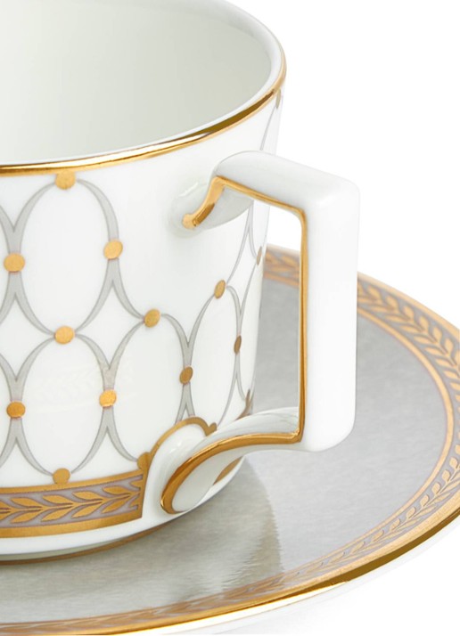 Wedgwood Renaissance Grey espressokopje en schotel 7 cl - voorkant 2 wit