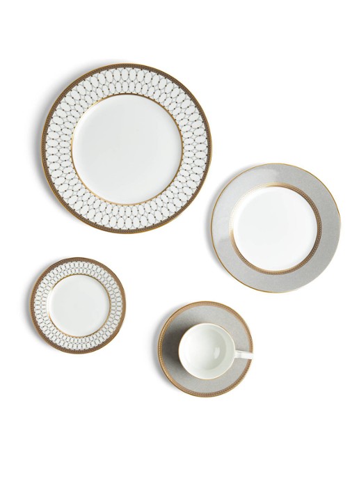 Wedgwood Renaissance Grey serviesset 5-delig - voorkant 4 wit