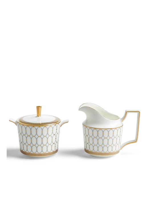 Wedgwood Renaissance Grey suikerpotje en melkkannetje 2-delig