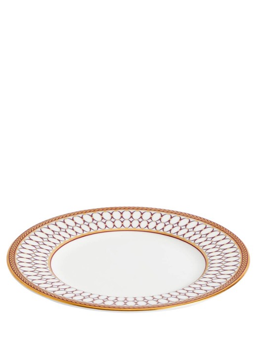 Wedgwood Renaissance Red gebaksbordje 18 cm - detail rood