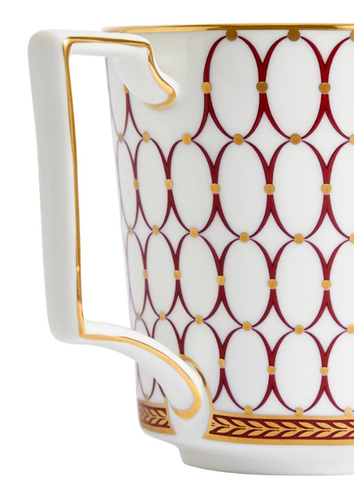 Wedgwood Renaissance Red mok 11,5 cm - voorkant 3 rood