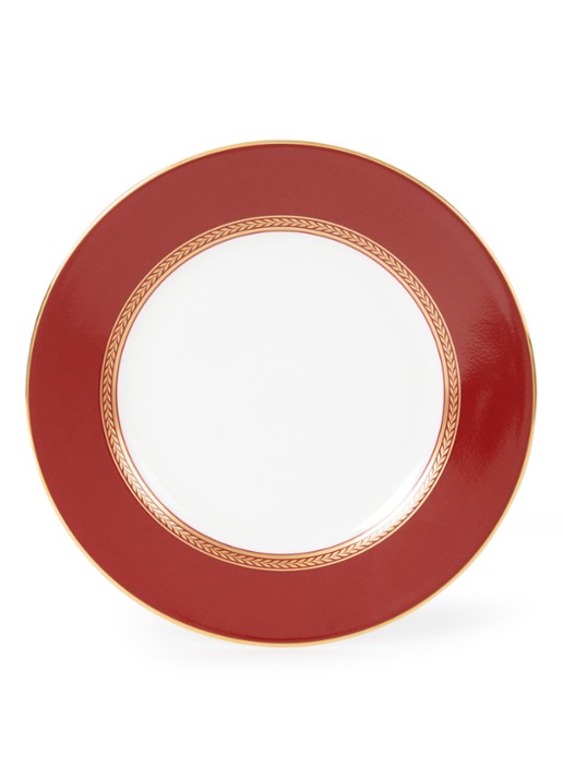 Wedgwood Renaissance Red ontbijtbord 20 cm - voorkant rood