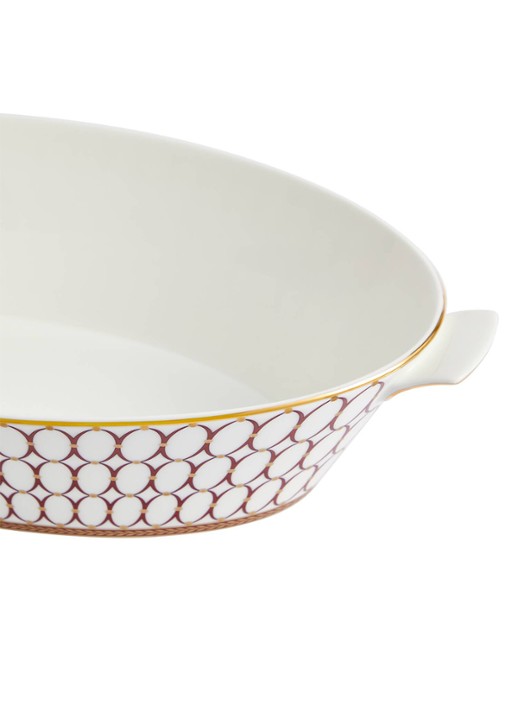 Wedgwood Renaissance Red saladeschaal 34 cm - detail 2 rood