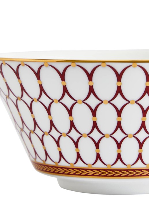 Wedgwood Renaissance Red schaaltje 14 cm - voorkant 2 rood
