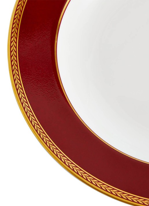 Wedgwood Renaissance Red soepbord 23 cm - voorkant 2 rood