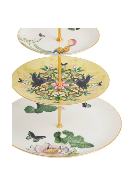 Wedgwood Waterlily etagère 34 cm - achterkant 6 wit