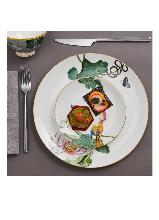 Wedgwood Waterlily ontbijtbord 17 cm - detail 5 groen