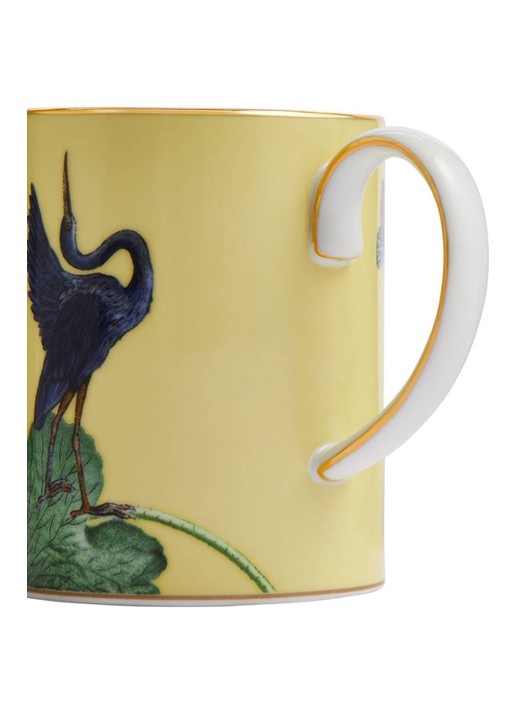 Wedgwood Waterlily suikerpot en melkkan 2-delig - achterkant lichtgeel