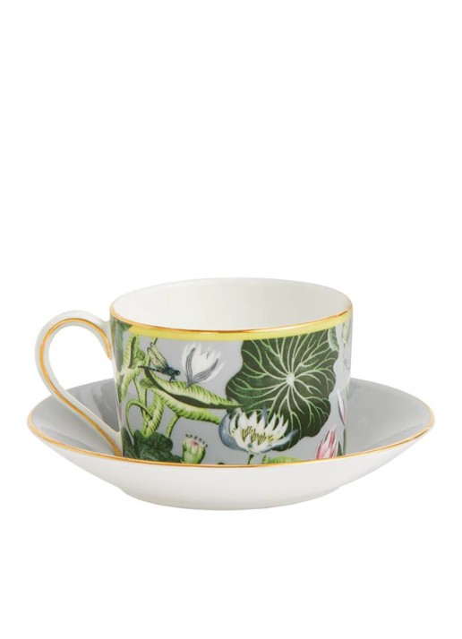 Wedgwood Waterlily Tcup & Scr Bxd - detail 4 lichtgroen