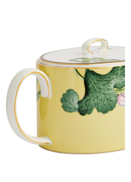 Wedgwood Waterlily theepot 1 liter  - voorkant 3 abrikoos