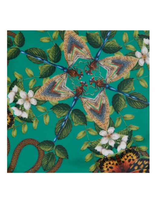 Wedgwood Wonderlust Emerald Forest ontbijtbord 20 cm - achterkant turquoise