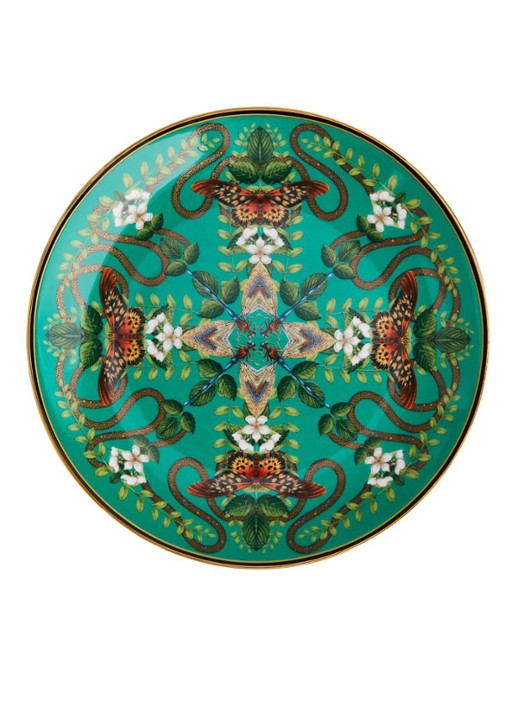 Wedgwood Wonderlust Emerald Forest ontbijtbord 20 cm - detail 2 turquoise