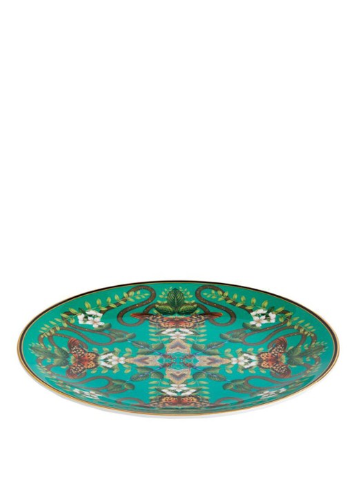 Wedgwood Wonderlust Emerald Forest ontbijtbord 20 cm - voorkant 4 turquoise