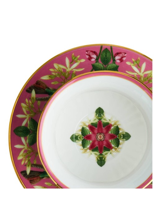 Wedgwood Wonderlust Lotus kop en schotel 20 cl - voorkant 2 turquoise