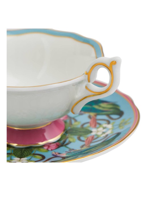 Wedgwood Wonderlust Menagerie kop en schotel 15 cl - detail 4 lichtblauw