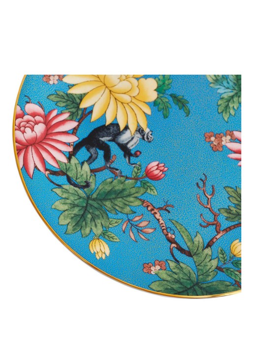 Wedgwood Wonderlust  Sapphire Garden ontbijtbord 20 cm - voorkant 3 lichtblauw