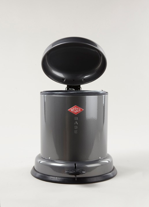 Wesco Baseboy pedaalemmer 8 liter  - voorkant 2 donkergrijs