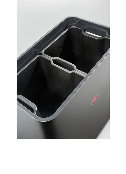 Wesco i.Master Double sensor prullenbak 2 x 20 liter - detail 5 donkergrijs