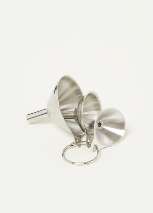 Westmark Mini trechter set van 3  - voorkant 3 zilver