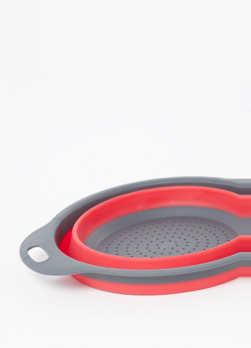 Westmark Opvouwbare vergiet 22 cm - voorkant 2 donkerrood