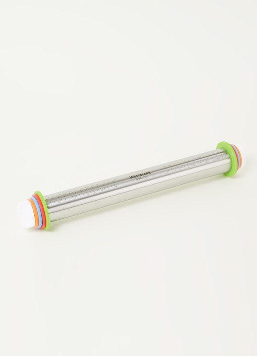 Westmark Verstelbare deegroller 43,5 cm  - voorkant 3 zilver