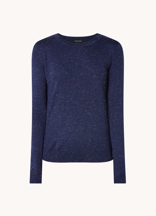 Whistles AnnieSparkleCrewNeck - voorkant royalblauw