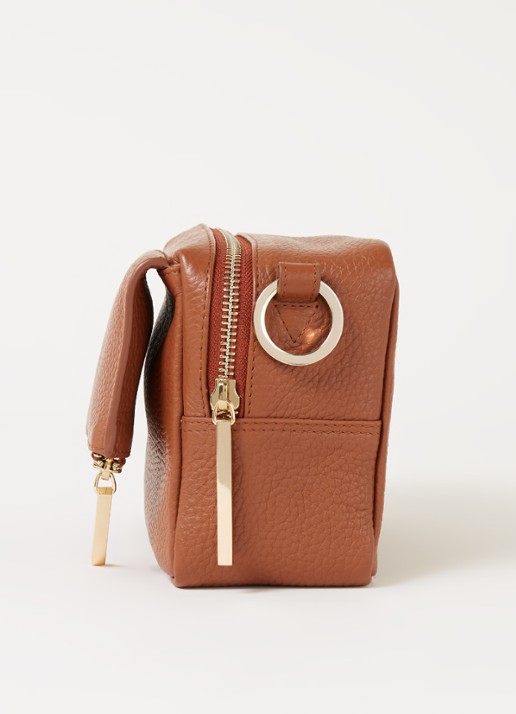 Whistles Bibi crossbodytas van leer - detail 3 bruin