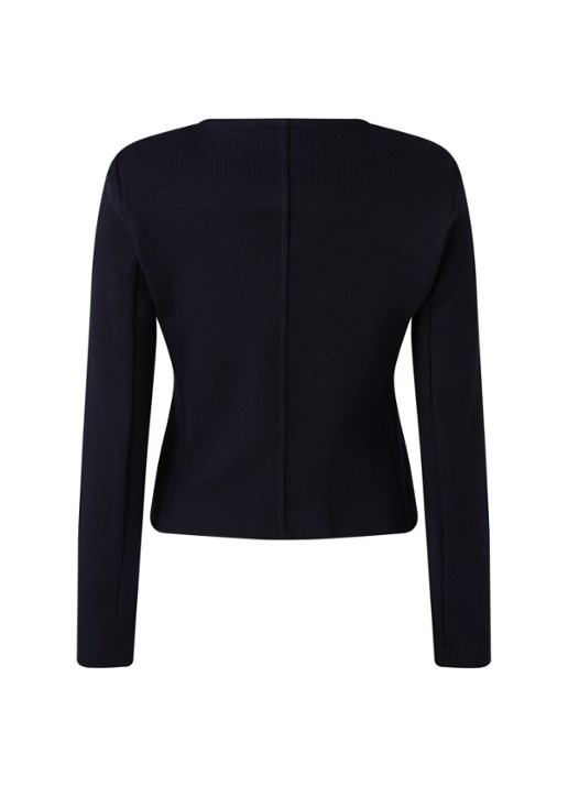 Whistles Blazer van jersey met structuur - achterkant donkerblauw