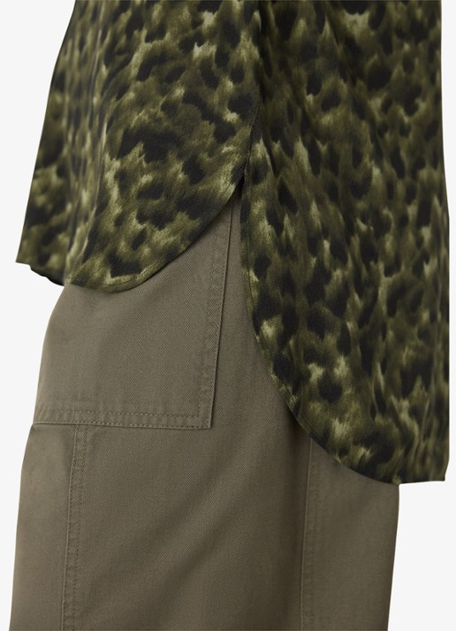 Whistles Blouse met dierenprint - detail 4 groen