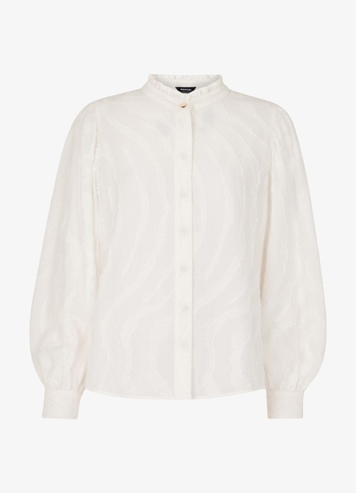 Whistles Blouse met dierenprint - voorkant 4 ivoor