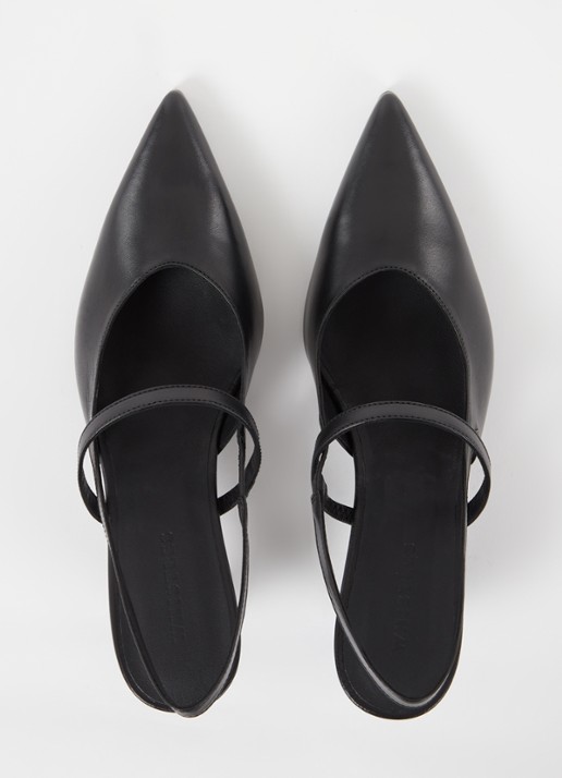 Whistles Cecily slingback van leer - detail 3 zwart
