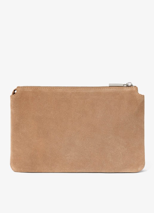 Whistles Clutch met logo - detail 3 taupe