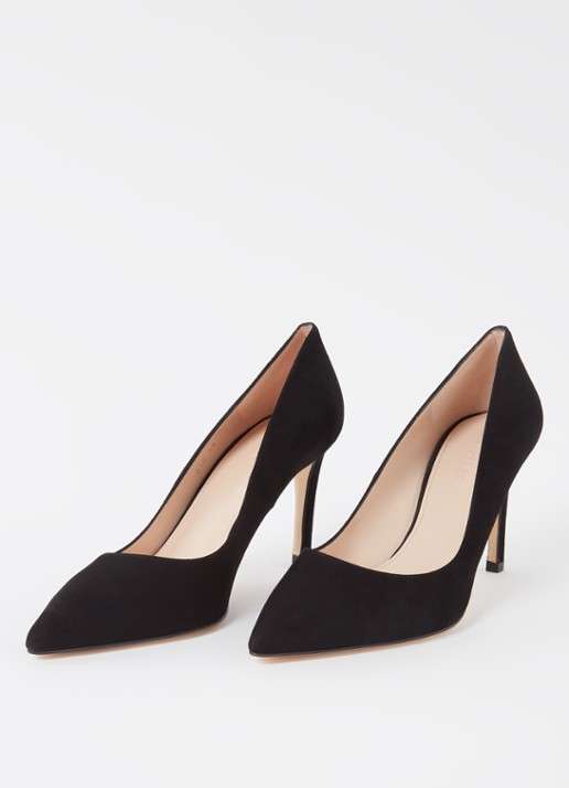 Whistles Corie pump van suède - detail zwart