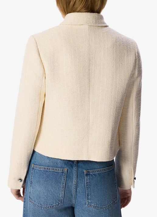Whistles Cropped jack van blouclé  - achterkant beige