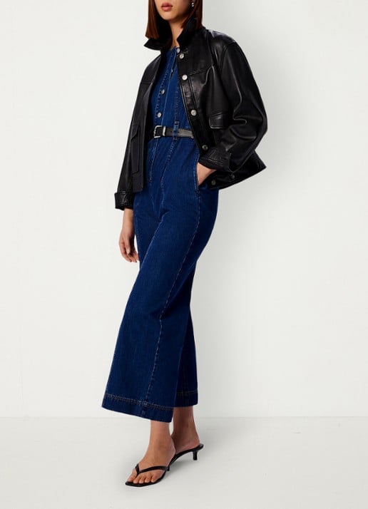 Whistles Cropped wide fit jumpsuit met strikceintuur