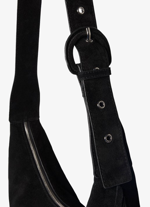Whistles Crossbodytas met franjes - detail 5 zwart