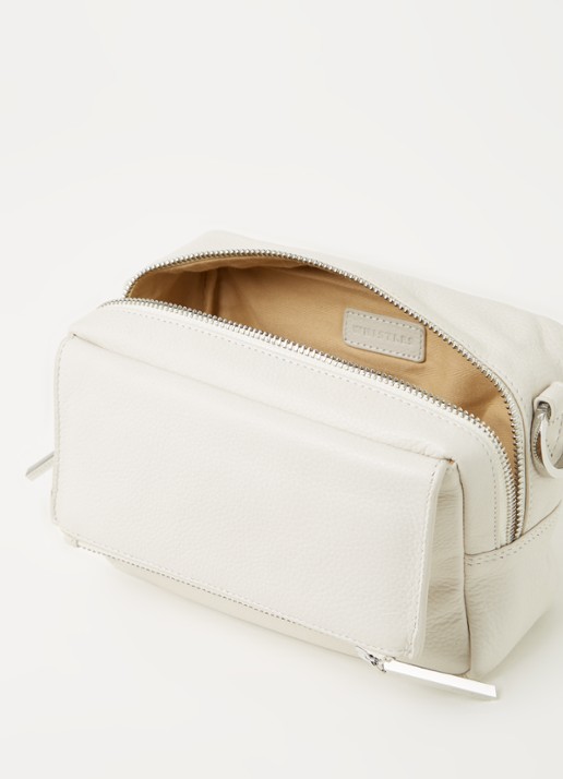 Whistles Crossbodytas van leer - detail 2 wit