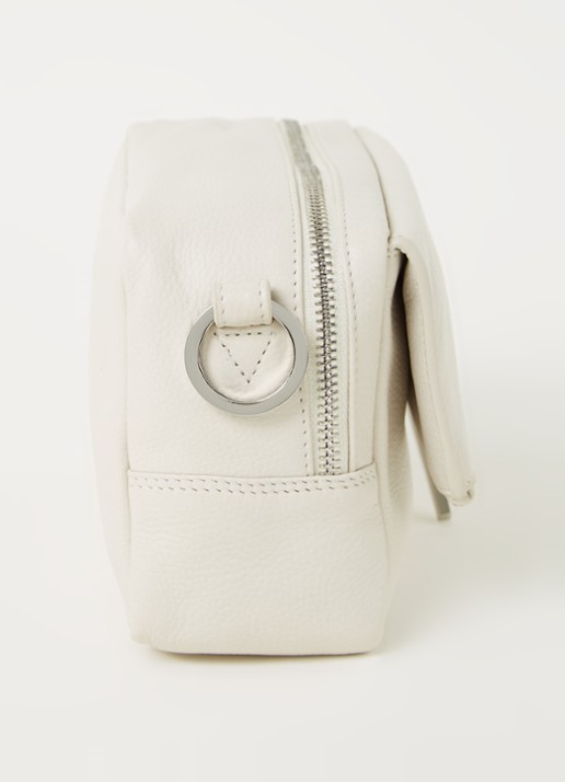 Whistles Crossbodytas van leer - detail 3 wit