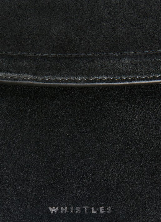 Whistles Crossbodytas van suède - detail 3 zwart