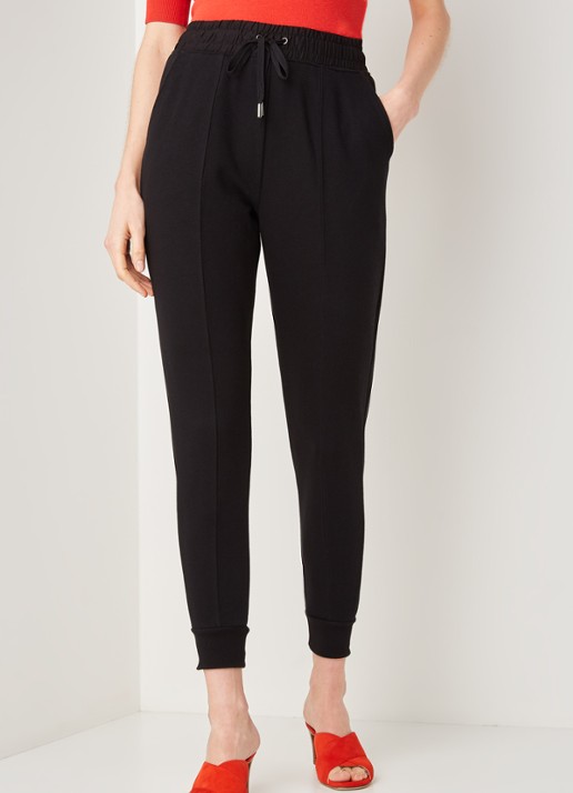 Whistles Easy Jersey skinny fit joggingbroek - detail 4 zwart
