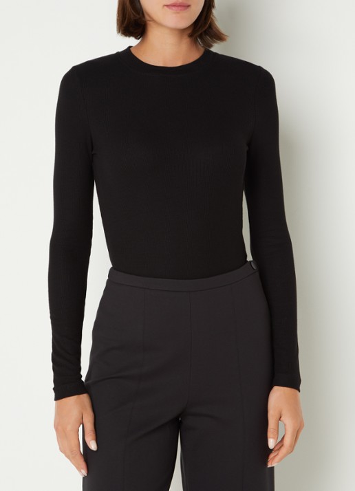 Whistles Essential ribgebreide top met stretch