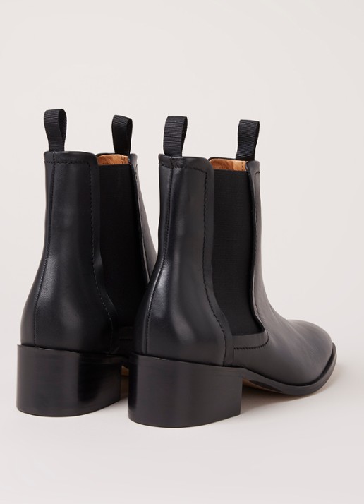 Whistles Fernbrook chelsea boot van leer - detail 3 zwart