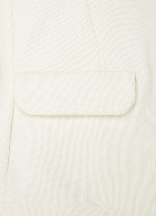 Whistles Fijngebreide blazer met klepzakken - detail 4 gebroken wit