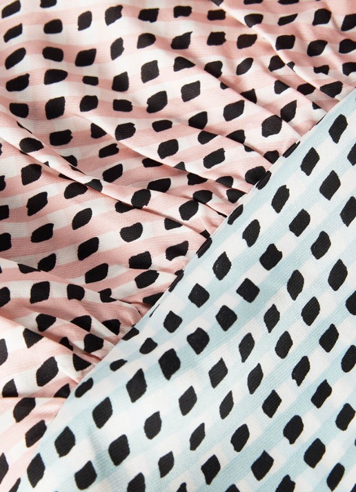 Whistles Graphic Check maxi jurk met grafische print - detail 7 roze