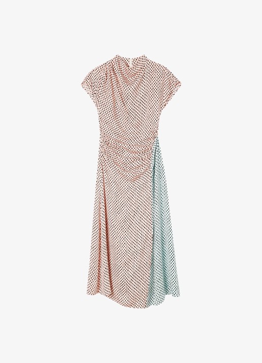 Whistles Graphic Check maxi jurk met grafische print - voorkant 2 roze