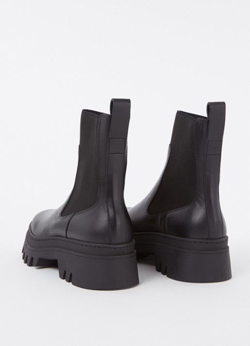 Whistles Hatton chelsea boot van leer - detail 3 zwart