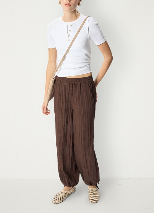 Whistles Henley mouwloze top met ribstructuur - voorkant 2 wit